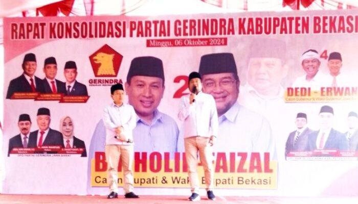 DPC Partai Gerindra Kabupaten Bekasi Gelar Konsolidasi Menangkan BN Holik-Faisal