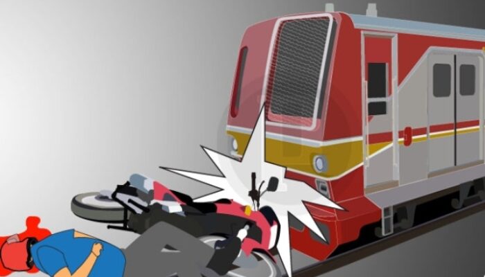 Pengendara Motor Terobos Palang Pintu Kereta, 1 Tewas 1 Luka Berat
