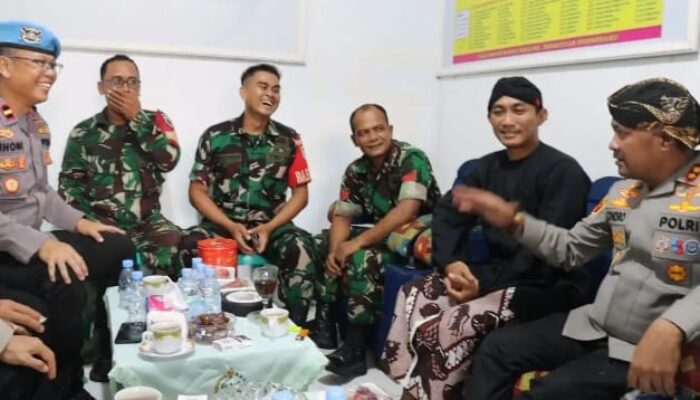 Keempat Kalinya, Kapolres Serang didampingi 3 Kapolsek, Kasatintelkam dan Kasi Propam Datangi Koramil Kopo