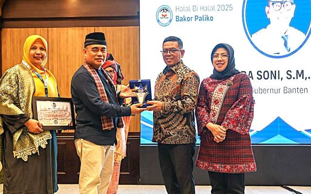 Halal Bihalal Bakor Paliko 2025 di Jakarta, Gubernur Banten Andra Soni Dapat Penghargaan sebagai Tokoh Inspiratif