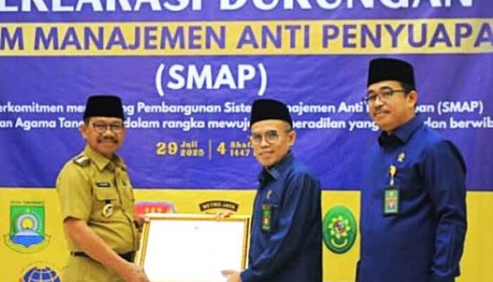 Dihadapan Forkopimda, Wali Kota Tangerang Hadiri Penandatanganan Deklarasi Anti Suap oleh Pengadilan Agama