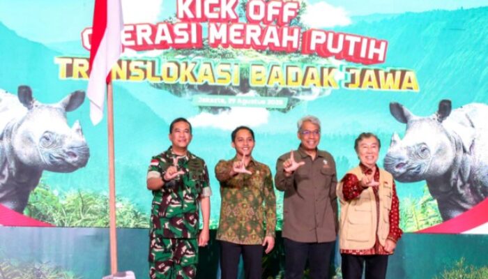 Kick-Off Translokasi Badak Jawa oleh Menteri Kehutanan