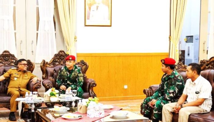 Gubernur Banten Sambut Hangat Komandan Grup 1 Kopassus, Tekankan Sinergi Pemprov-TNI