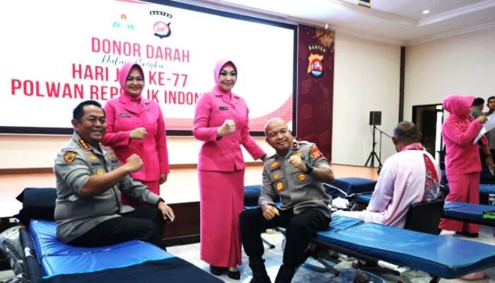 Polda Banten Gelar Giat Donor Darah Sambut HUT Polwan ke-77