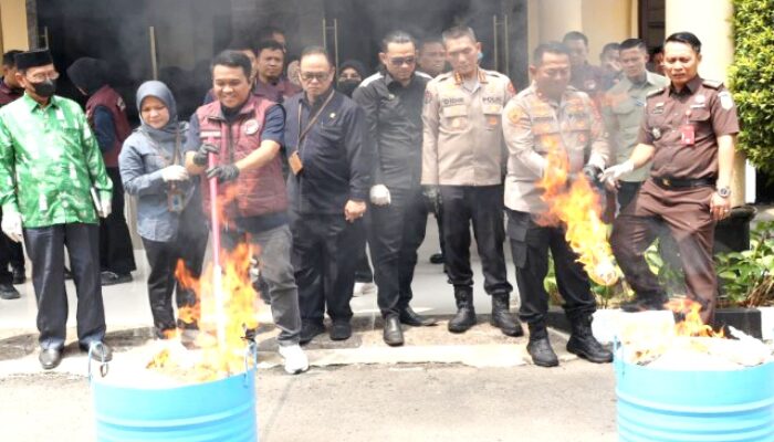 Berbagai Jenis Narkoba dari 778 Tersangka dan 577 Kasus Dimusnahkan Polda Banten