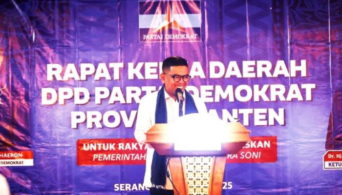 Gubernur Andra Soni Hadiri Pembukaan Rakerda Partai Demokrat Provinsi Banten