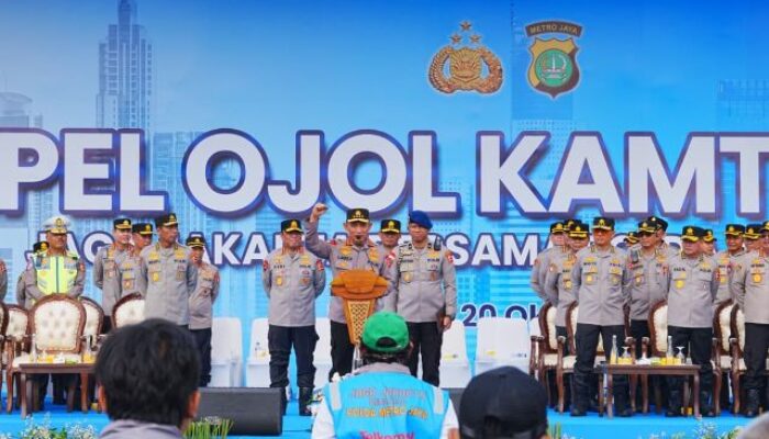 Hadiri Apel Ojol Kamtibmas, Kapolri Ajak Bersinergi Jaga Kamtibmas