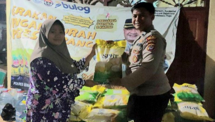 Polres Serang Banten Gelar Gerakan Pangan Murah Serentak di 12 Polsek Jajaran