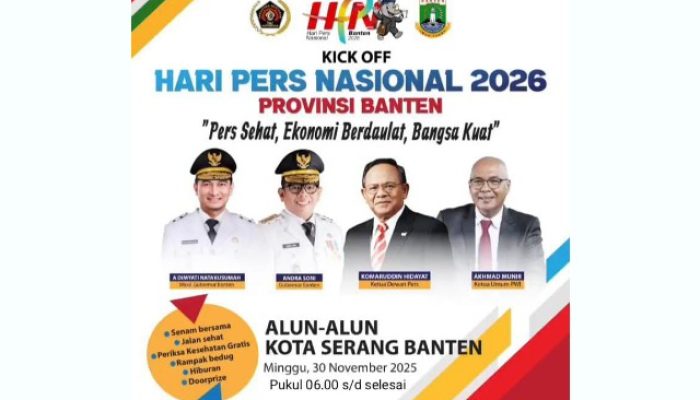 Kick Off HPN 2026 Banten di Alun-Alun Kota Serang Berhadiah 3 Unit Motor