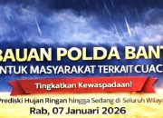 Kondisi Cuaca Tidak Menentu, Polda Banten Siaga 24 Jam Layanan Call Center 110 dan Imbau Masyarakat Selalu Waspada