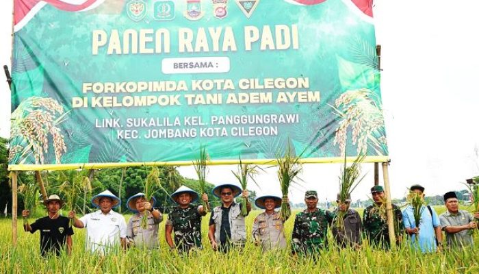 Waka Polres Hadiri Panen Raya Padi di Kodim 0623 Cilegon