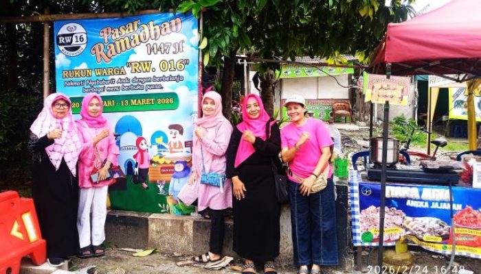 Semangat “Ngabuburit” Produktif: Ibu-Ibu PKK RW 16 Margahayu Kompak Gelar Bazar Takjil
