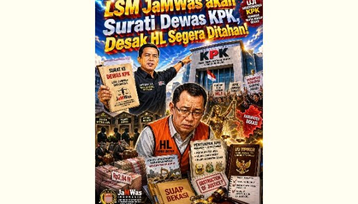 LSM JaMWas akan Surati Dewas KPK untuk Segera Menahan HL pada Kasus Suap Bekasi