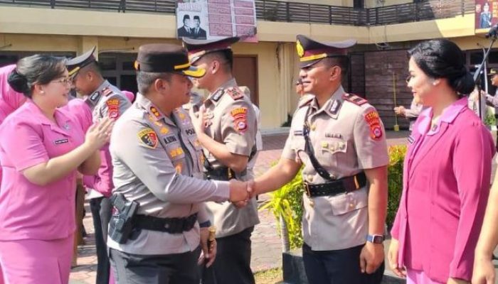 Kapolres Cilegon Banten Pimpin Sertijab Tiga Kapolsek, IPTU Bobi Nainggolan Jabat KSKP Banten