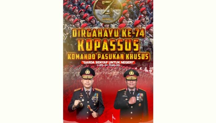 Polda Banten Ucapkan Selamat HUT ke-74 Grup 1 Kopassus