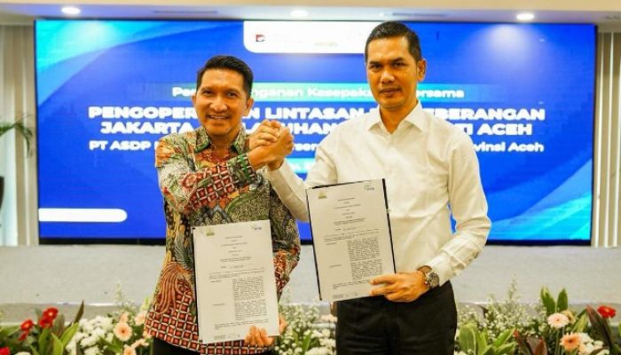 ASDP dan Pemprov Aceh Teken MoU Sepakat Buka Rute Jakarta-Malahayati