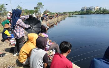 “Jumat Ceria” Kapolres Serang Temui Ratusan Pemancing Mania di Kolam Puspemkab