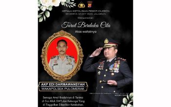 Kapolres Cilegon Pimpin Pemakaman Jenazah Waka Polsek Pulomerak AKP Edi Darmawansyah