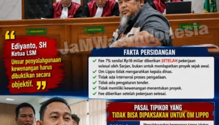 Sidang Kasus Suap Bekasi: Fee Rp16 Miliar ‘Om Lippo’ Tidak Bisa Dipaksakan Masuk Tipikor