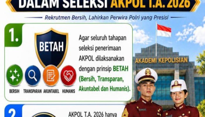 Penerimaan Anggota Polri T.A 2026 Terapkan Prinsip BETAH, Kapolda Banten: Rekrutmen Polri 2026 Transparan, Peserta Diminta Waspadai Calo