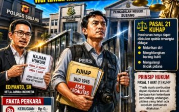 Ditahan 90 Hari, JaMWas Indonesia Pertanyakan Dasar Hukum Penyidikan dan Penahanan Wartawan Mohammad Harun