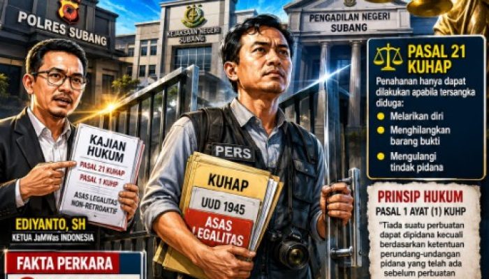 Ditahan 90 Hari, JaMWas Indonesia Pertanyakan Dasar Hukum Penyidikan dan Penahanan Wartawan Mohammad Harun