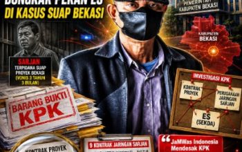 KPK Sita 9 Kontrak Jaringan Sarjan Senilai Rp16,29 Miliar dari Sekda ES, LSM JaMWas Desak KPK Bongkar Peran ES di Kasus Suap Bekasi
