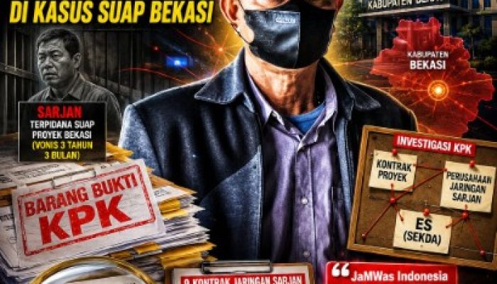 KPK Sita 9 Kontrak Jaringan Sarjan Senilai Rp16,29 Miliar dari Sekda ES, LSM JaMWas Desak KPK Bongkar Peran ES di Kasus Suap Bekasi