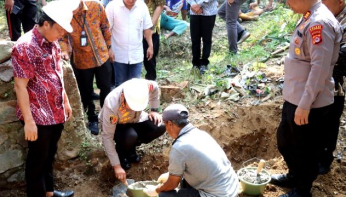 Kapolres Cilegon Groundbreaking Jembatan Merah Putih Presisi di Gempol Wetan Pabean