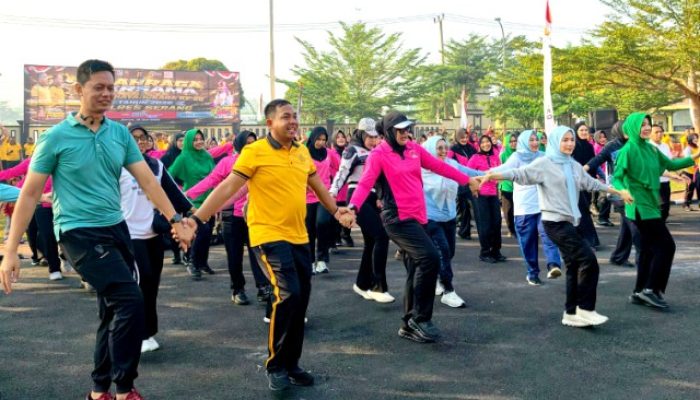 Polres Serang dan Forkopimda Olahraga Bersama Meriahkan HUT Bhayangkara
