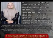 Hingga Hari Ini, Wanita Muda Asal Cilegon Dilaporkan Hilang Dan Belum Ditemukan